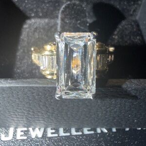 14kt yellow & white gold 6.01 CT’s “LAB GROWN” diamond ring - size 9